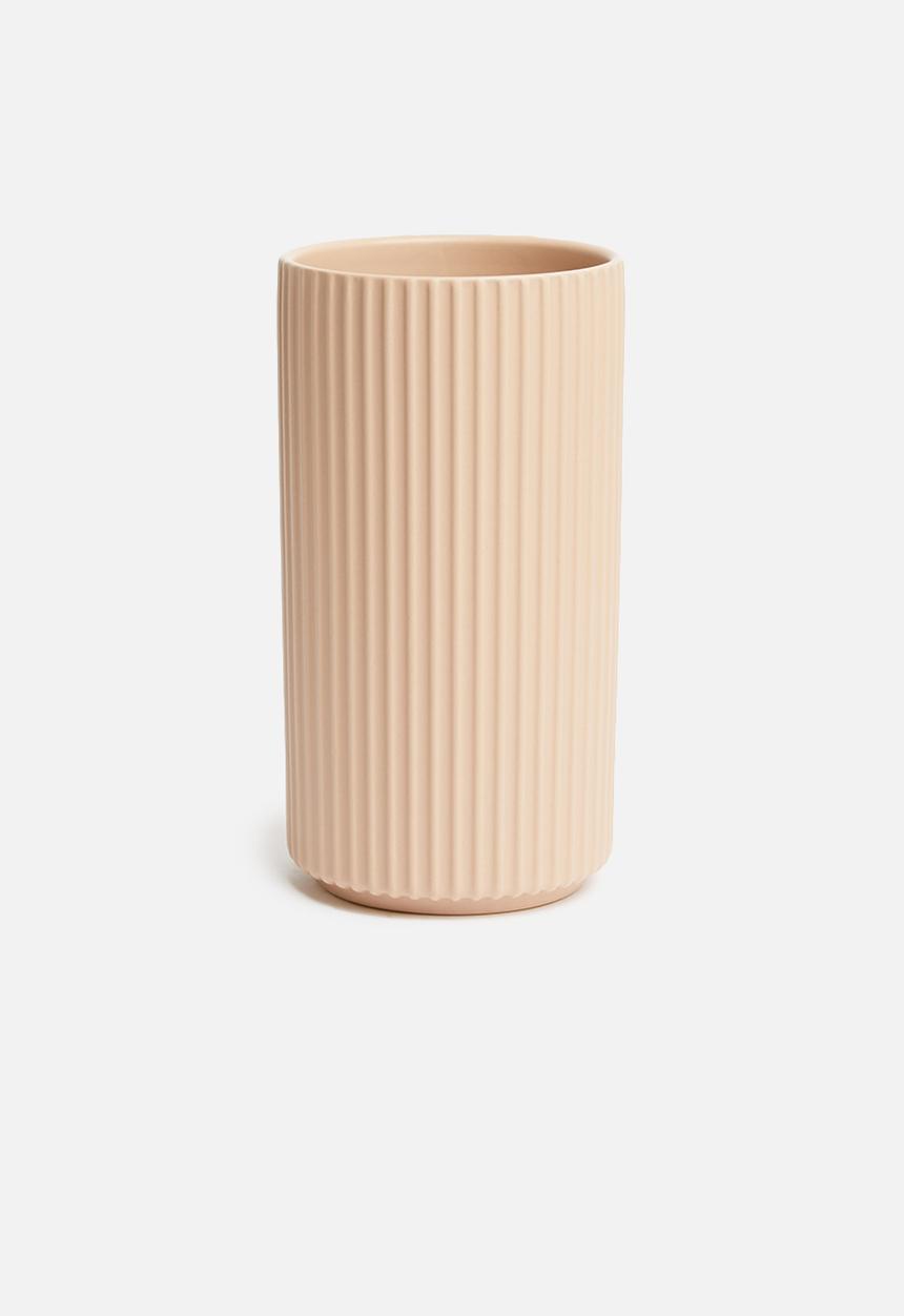 H&S - Ribbed vase - pink