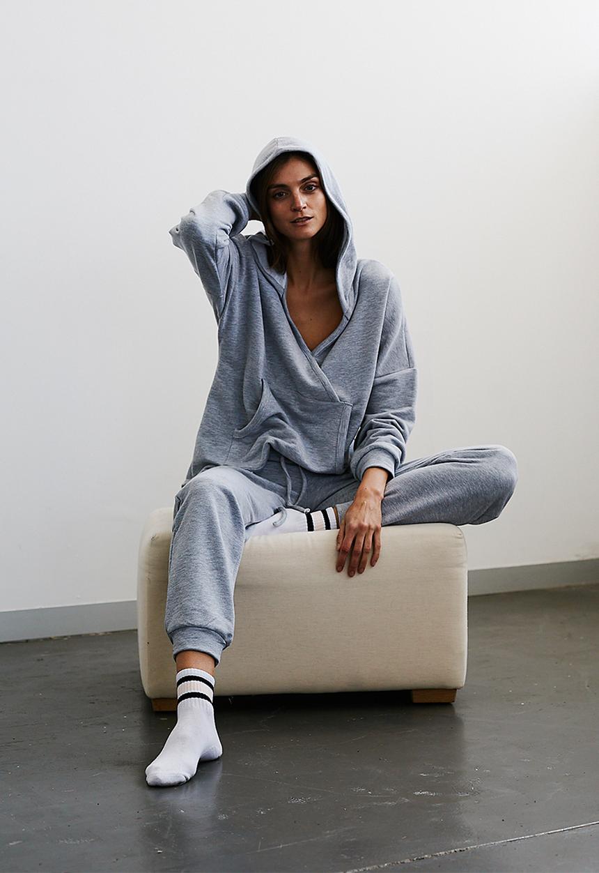 Me&B - Wrap tracktop - grey melange