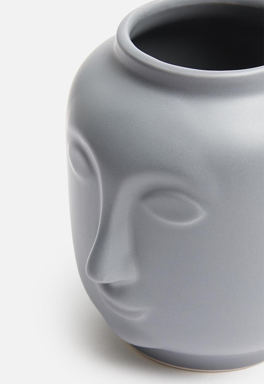 H&S - Face vase - grey