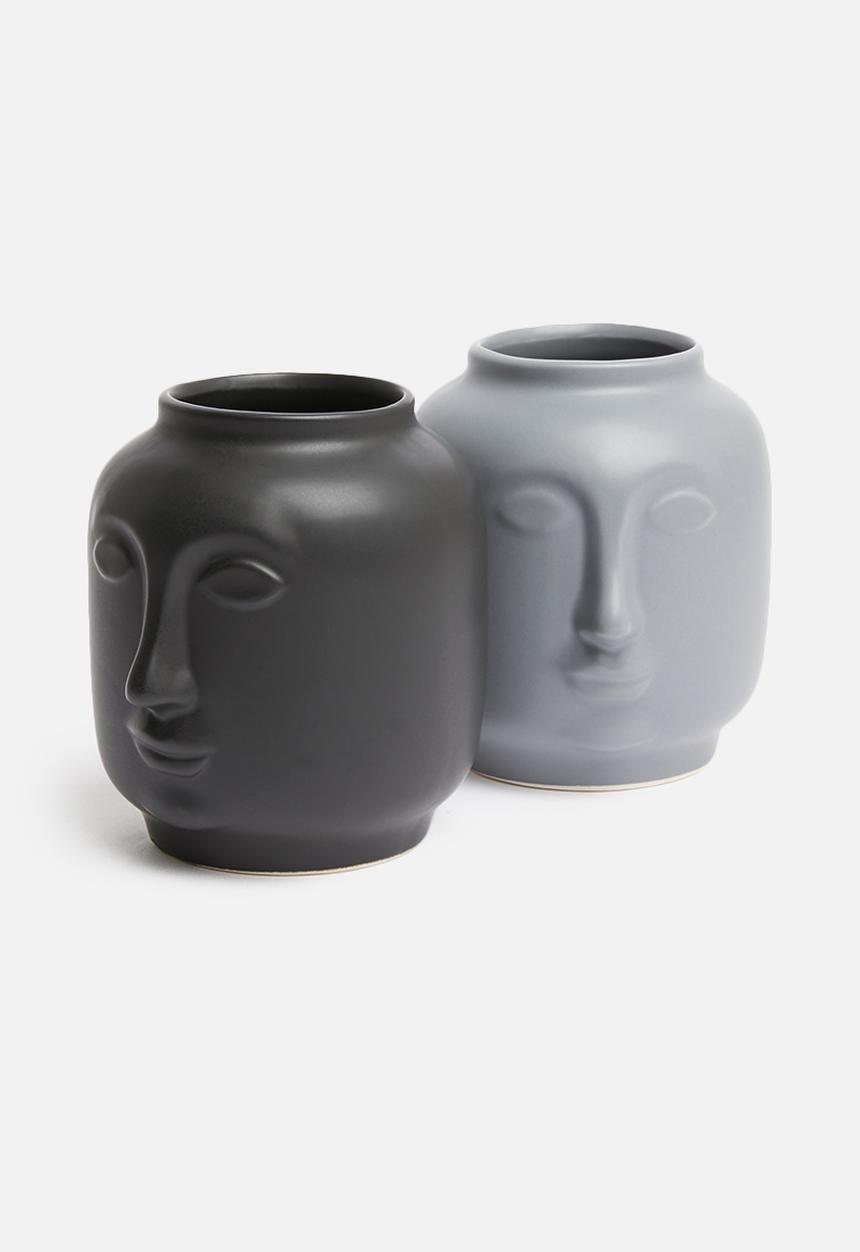 H&S - Face vase - black