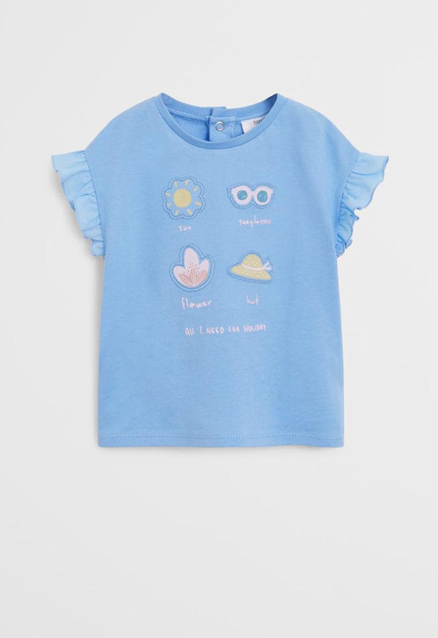 MANGO - T-shirt holiday - blue