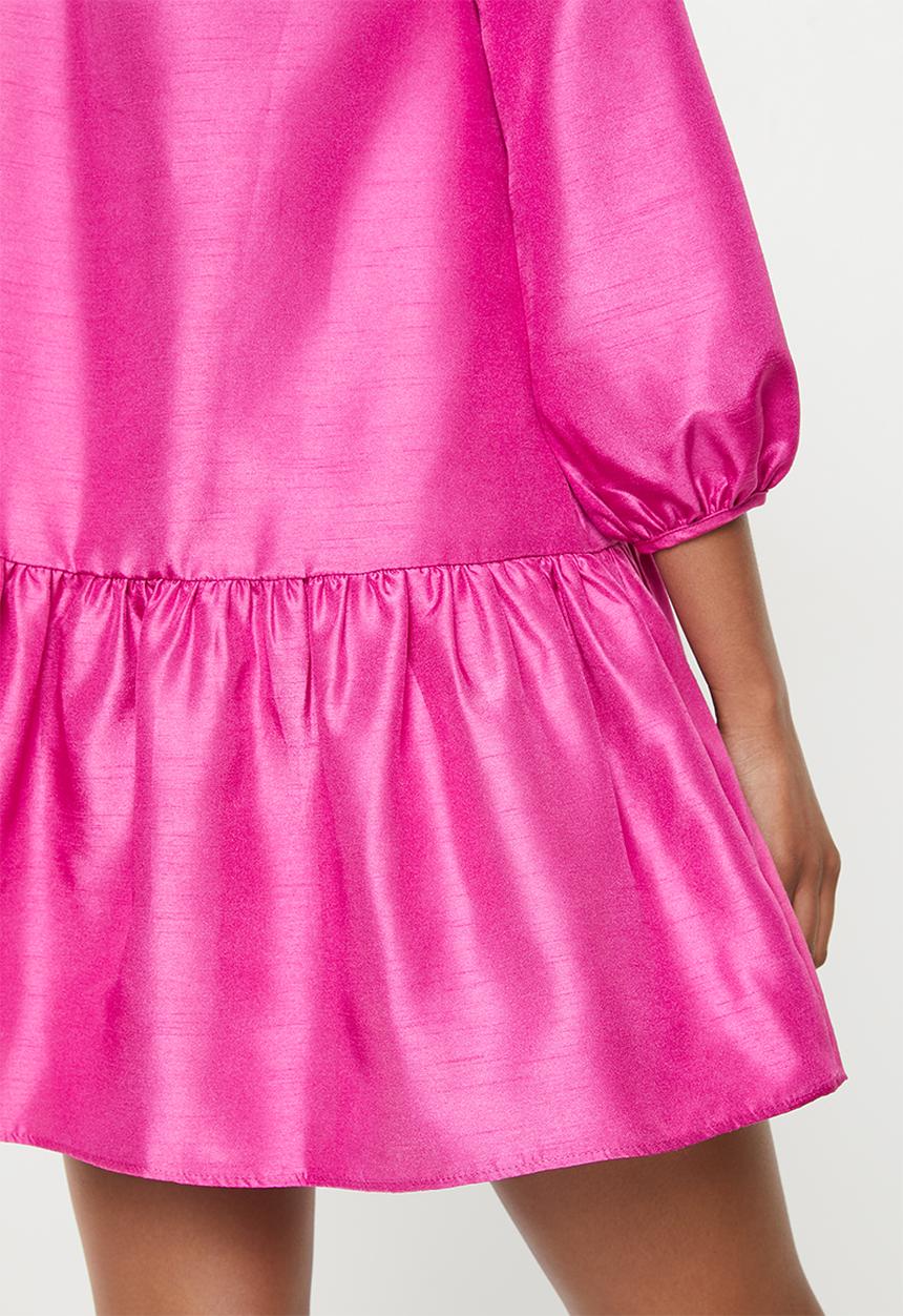 MILLA - Tiered pie crust mini dress - pink