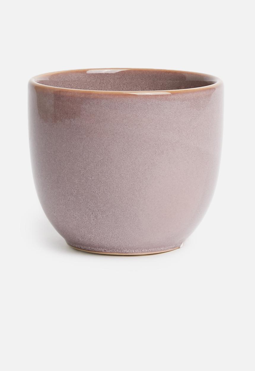 H&S - Reactive glaze flower pot - purple