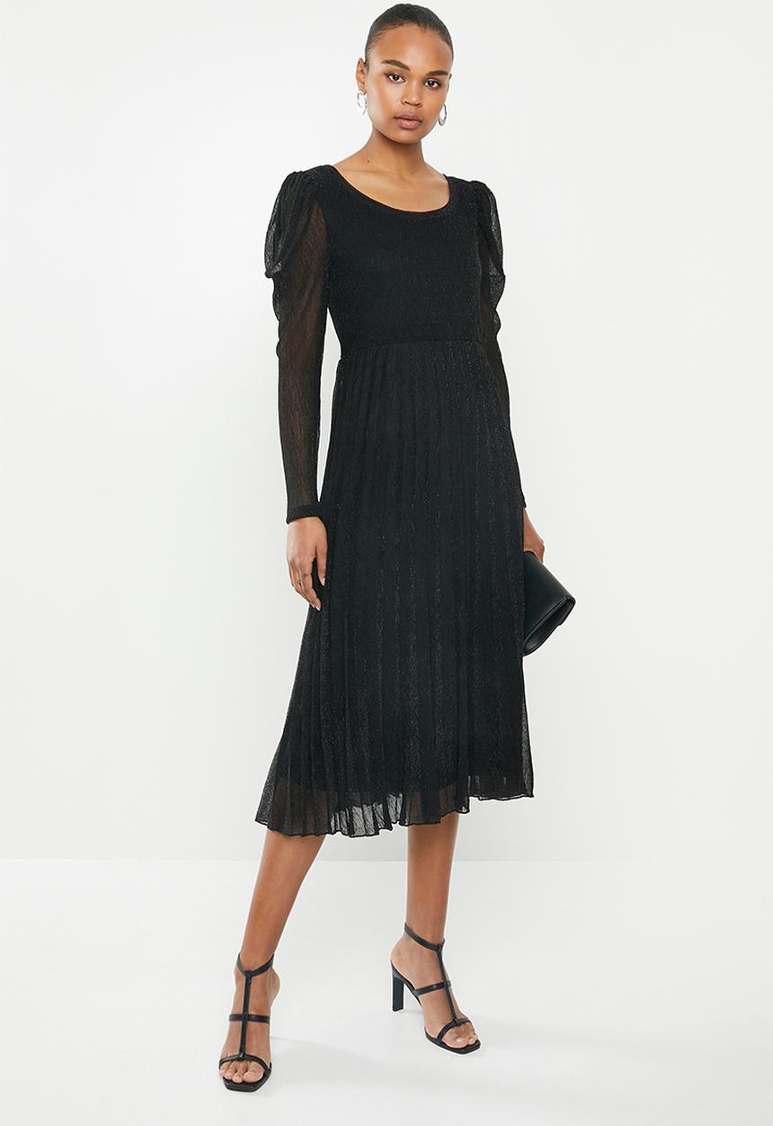 MILLA - Shimmer knit dress - black