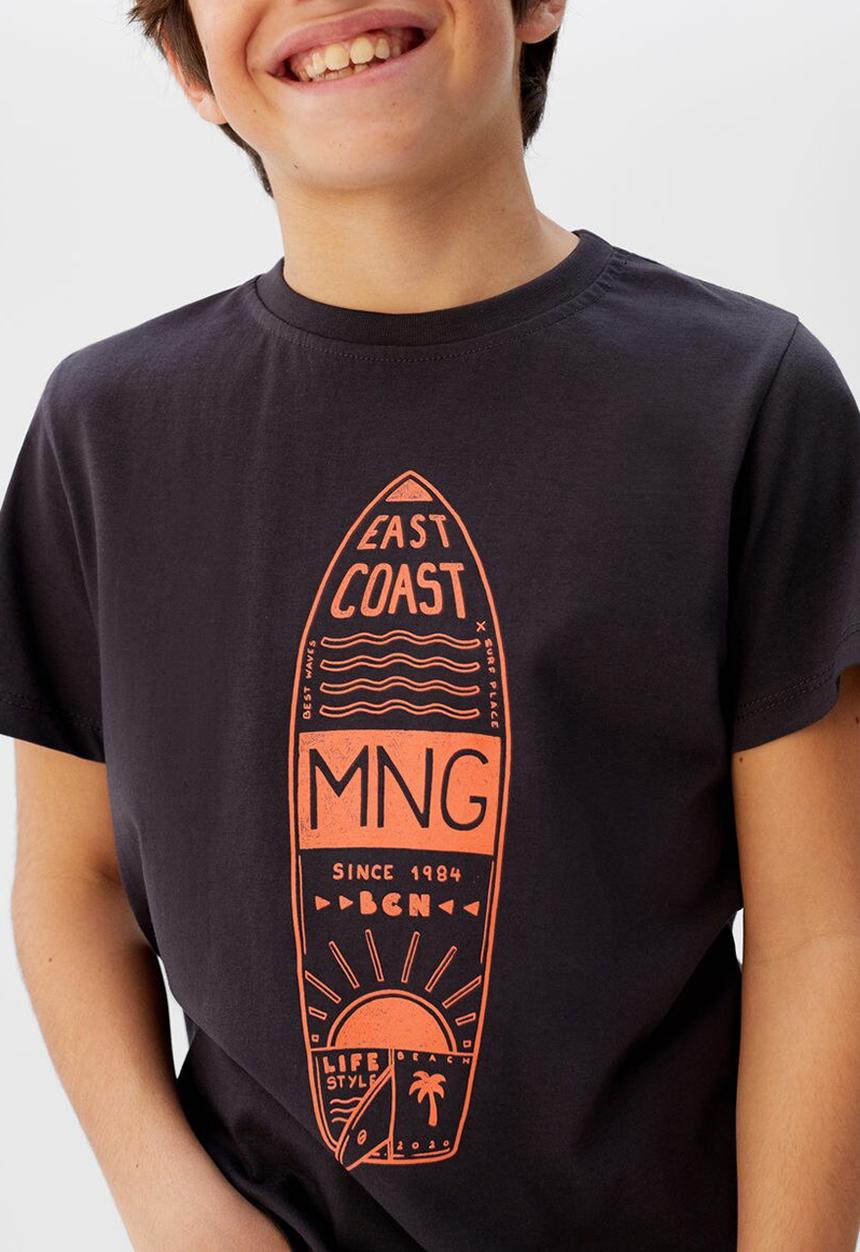 MANGO - T-shirt mnglogo - black 
