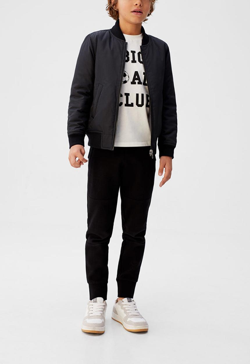 MANGO - Trousers guillem - black