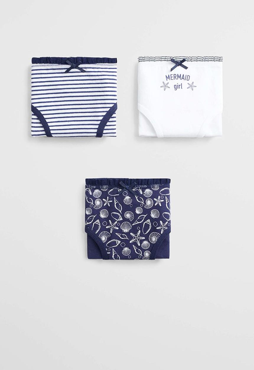 MANGO - Knickers pack sea - navy & white 