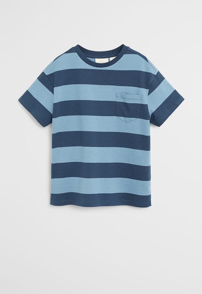 MANGO - T-shirt rayas62 - blue 