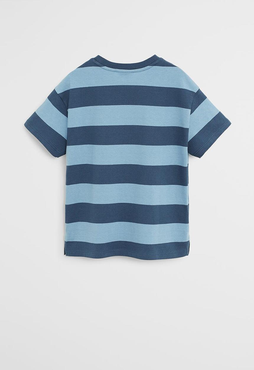 MANGO - T-shirt rayas62 - blue 