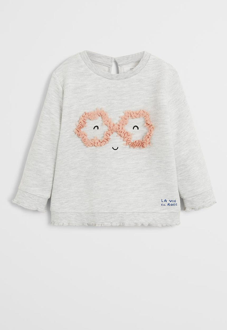MANGO - Sweatshirt rose - grey