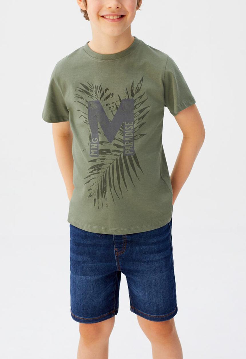 MANGO - T-shirt mnglogo - khaki