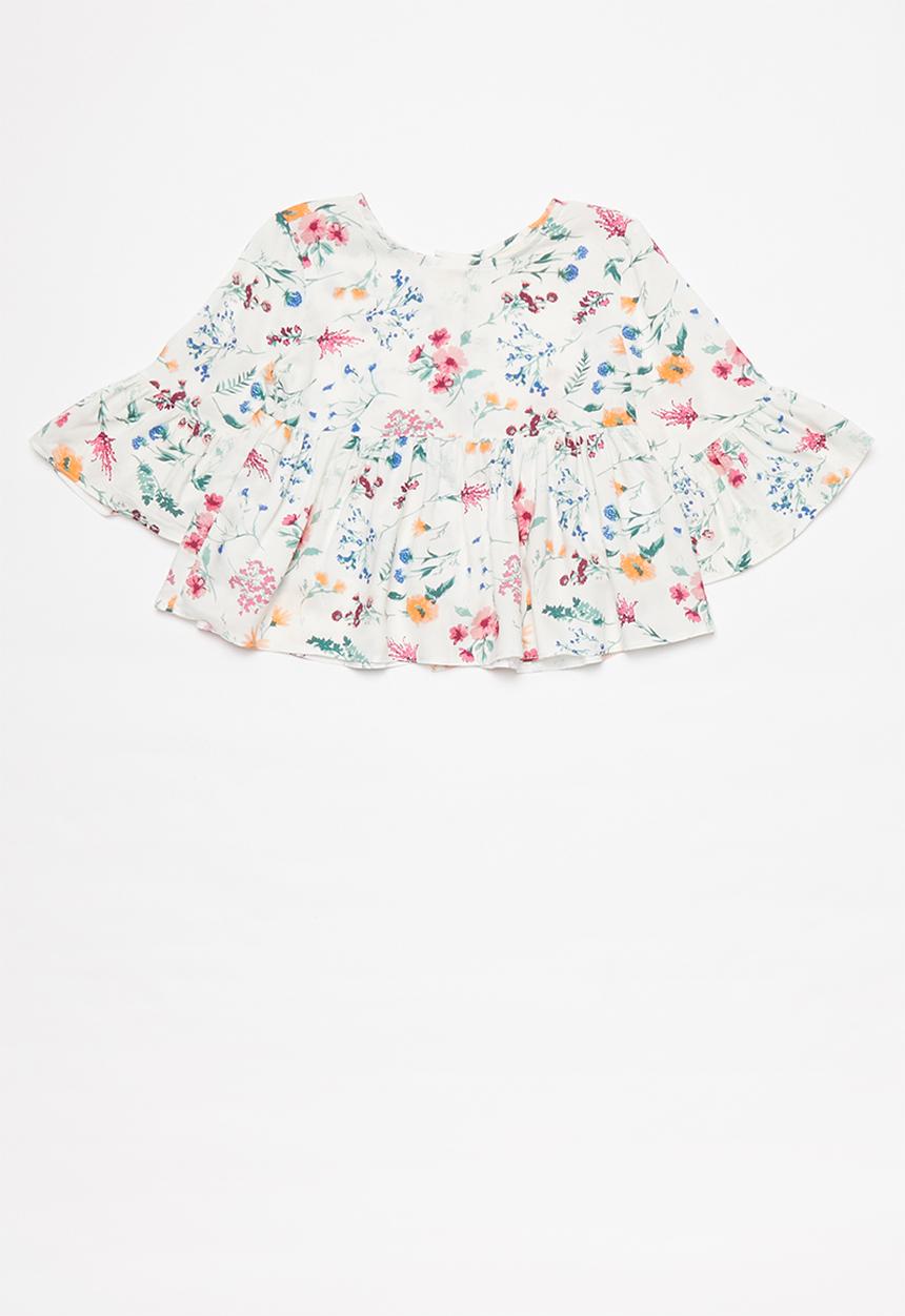 Superbalist Kids - Girls peplum blouse - white