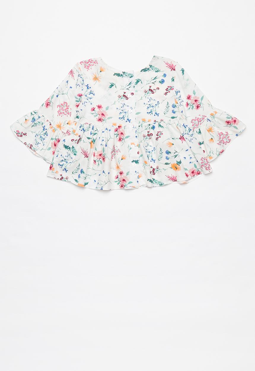 Superbalist Kids - Girls peplum blouse - white