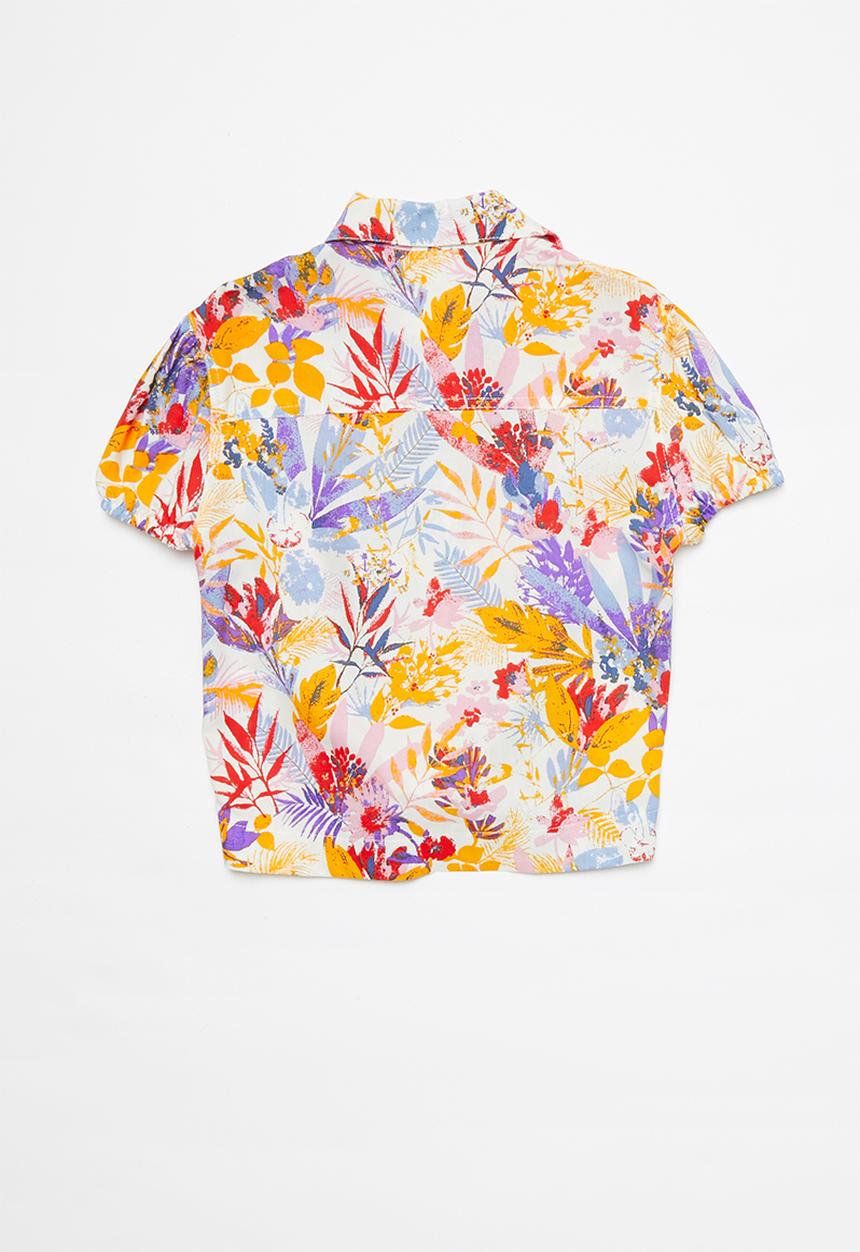 Superbalist - Girls tie front shirt - multi