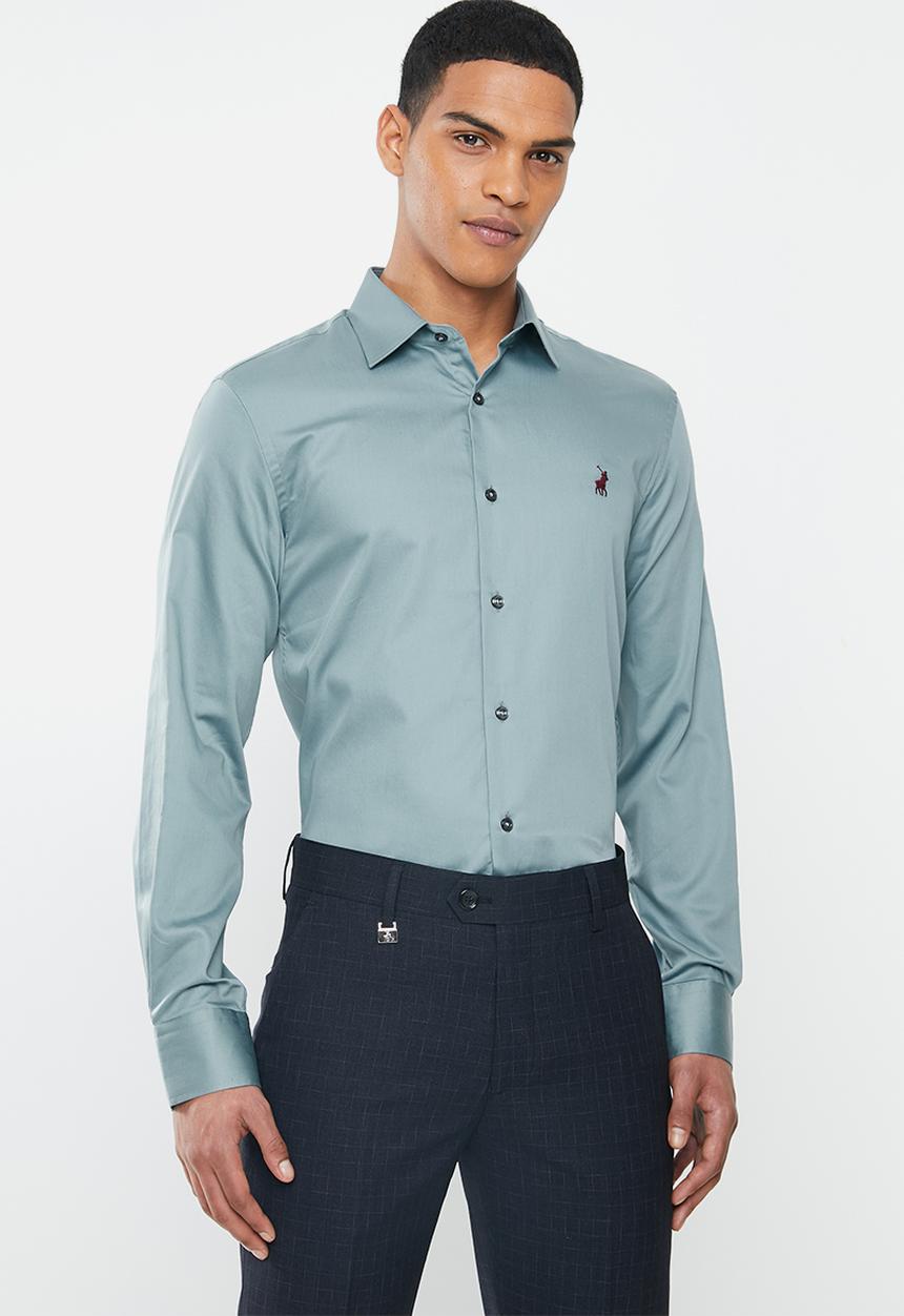 POLO - Greig long sleeve shirt - blue grey
