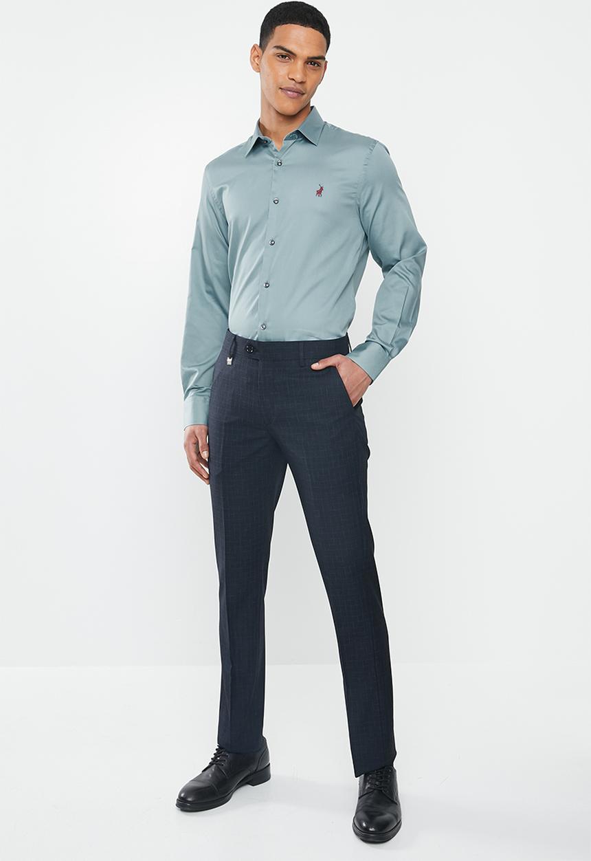 POLO - Greig long sleeve shirt - blue grey