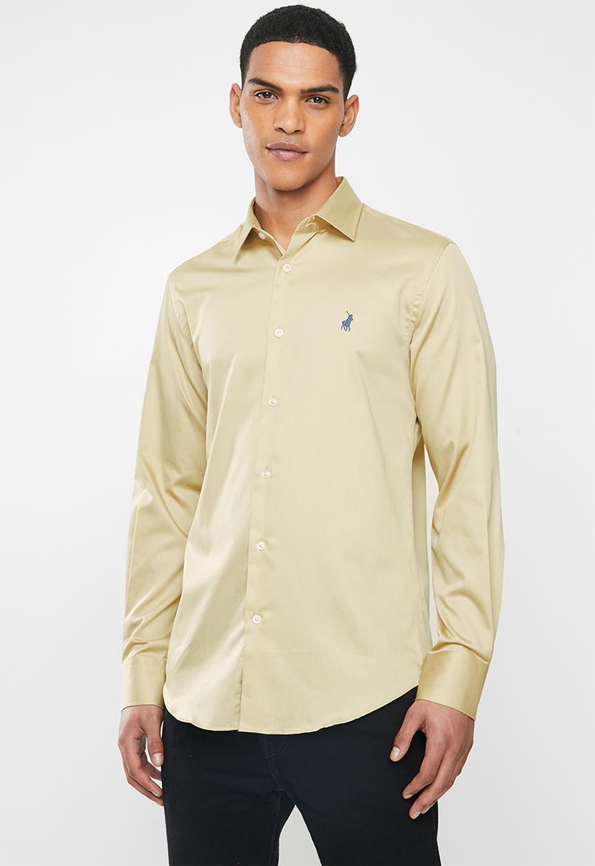 POLO - Greig long sleeve shirt - stone