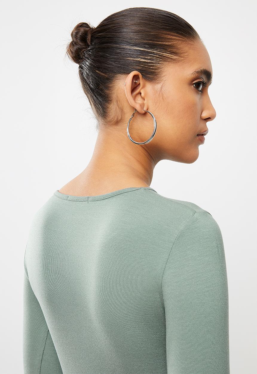 Blake - Wrap crop top - green