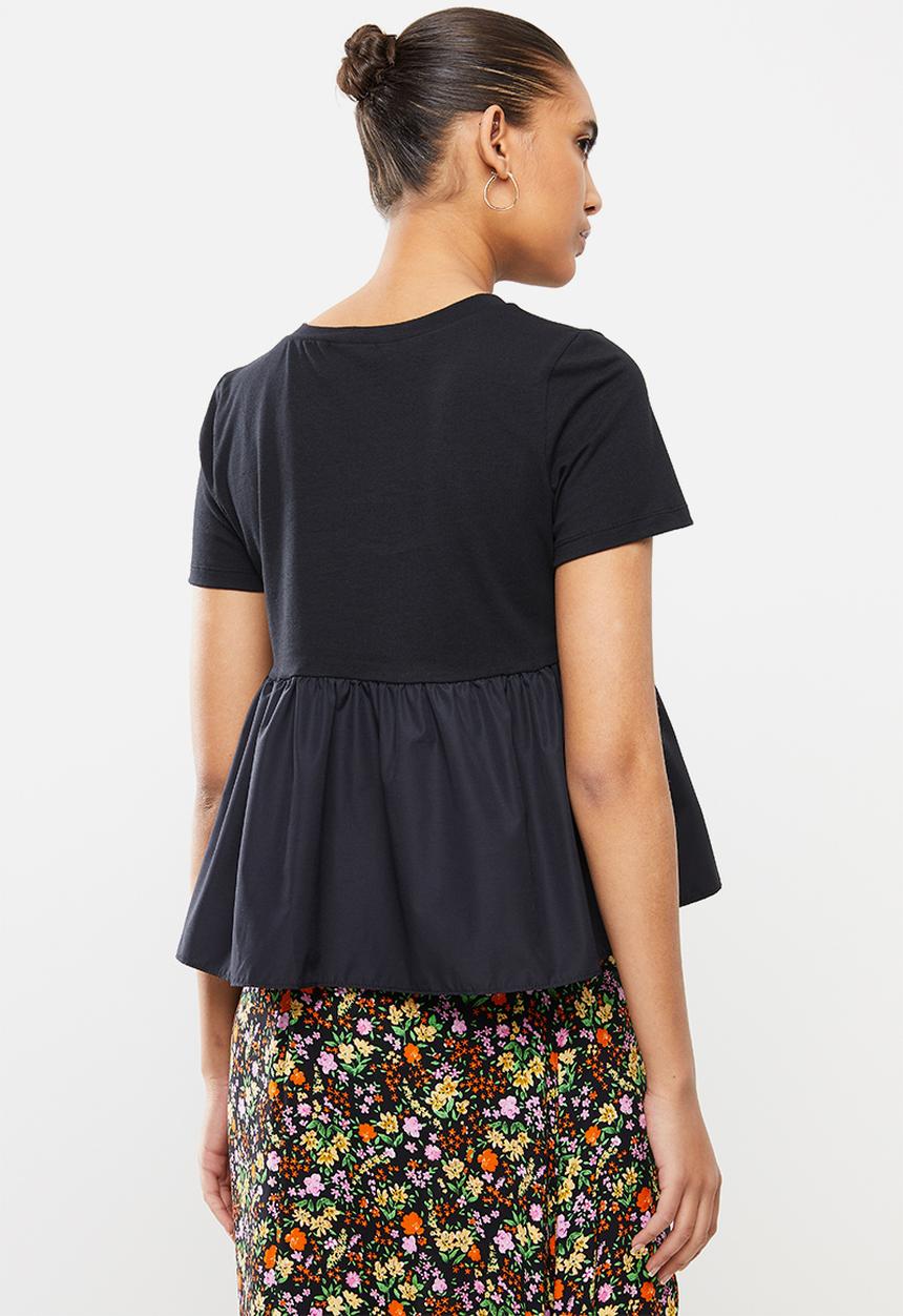Blake - Combo tiered top - black