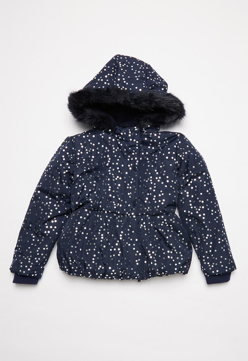 MINOTI - Girls foil aop coat - navy