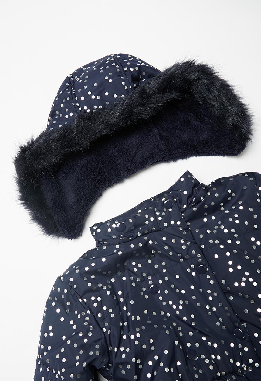 MINOTI - Girls foil aop coat - navy