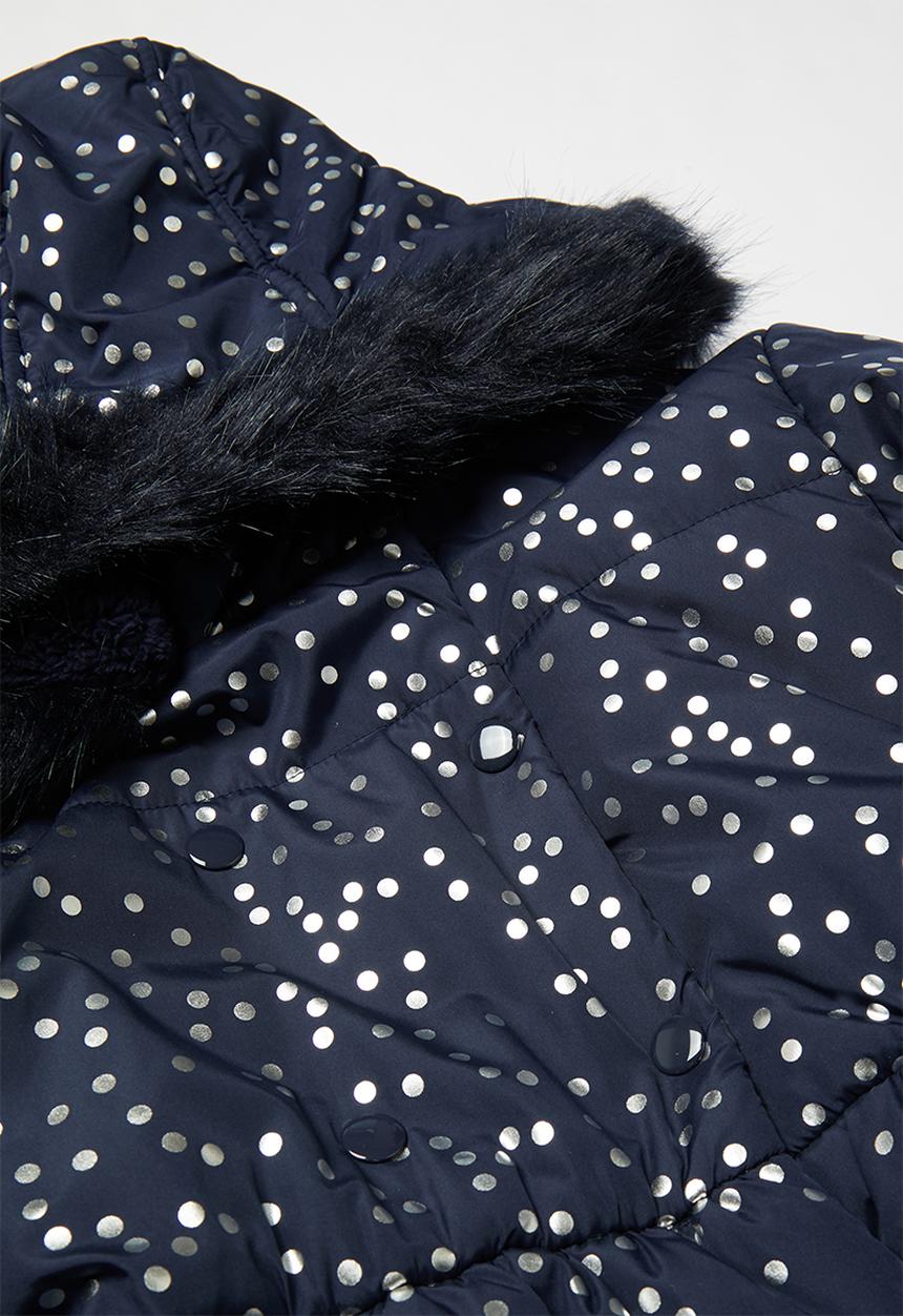 MINOTI - Girls foil aop coat - navy