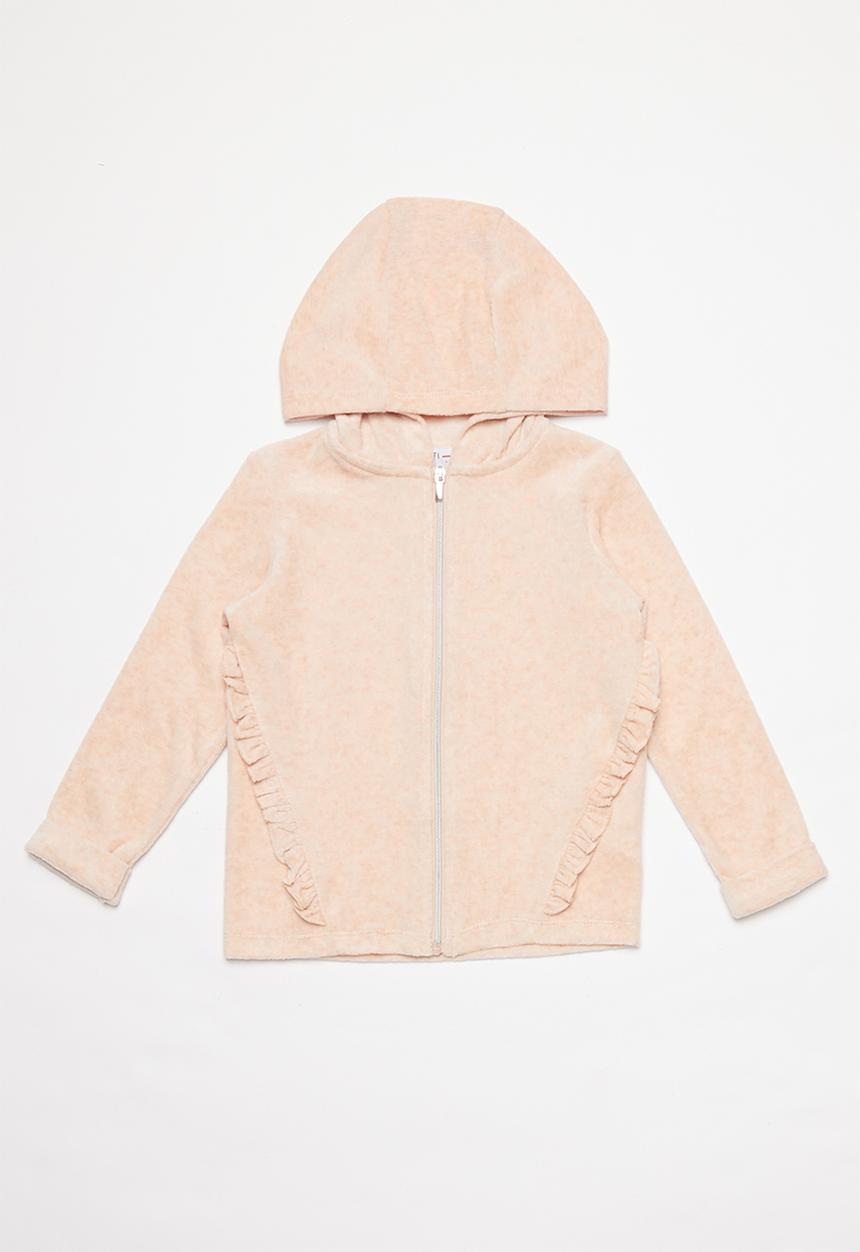 MINOTI - Infants velour zip thru - pink
