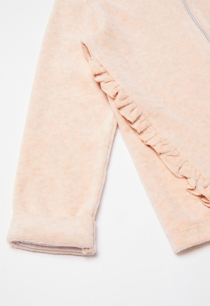 MINOTI - Infants velour zip thru - pink