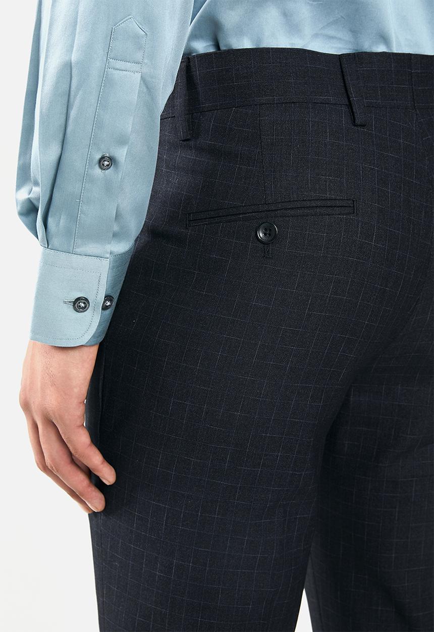 POLO - Classic custom fit formal trouser - navy