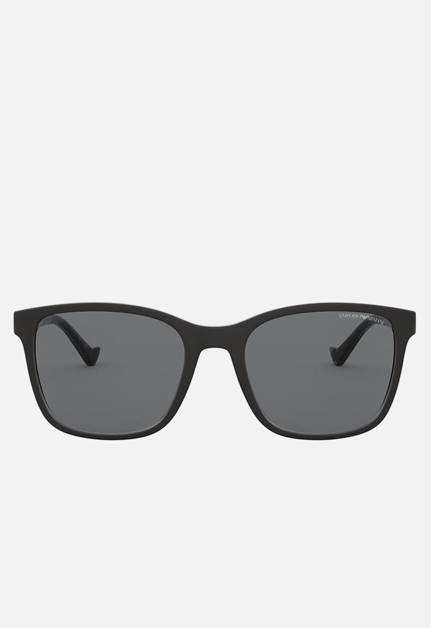 Emporio Armani - Sunglasses with tortoise shell detail 54mm - black