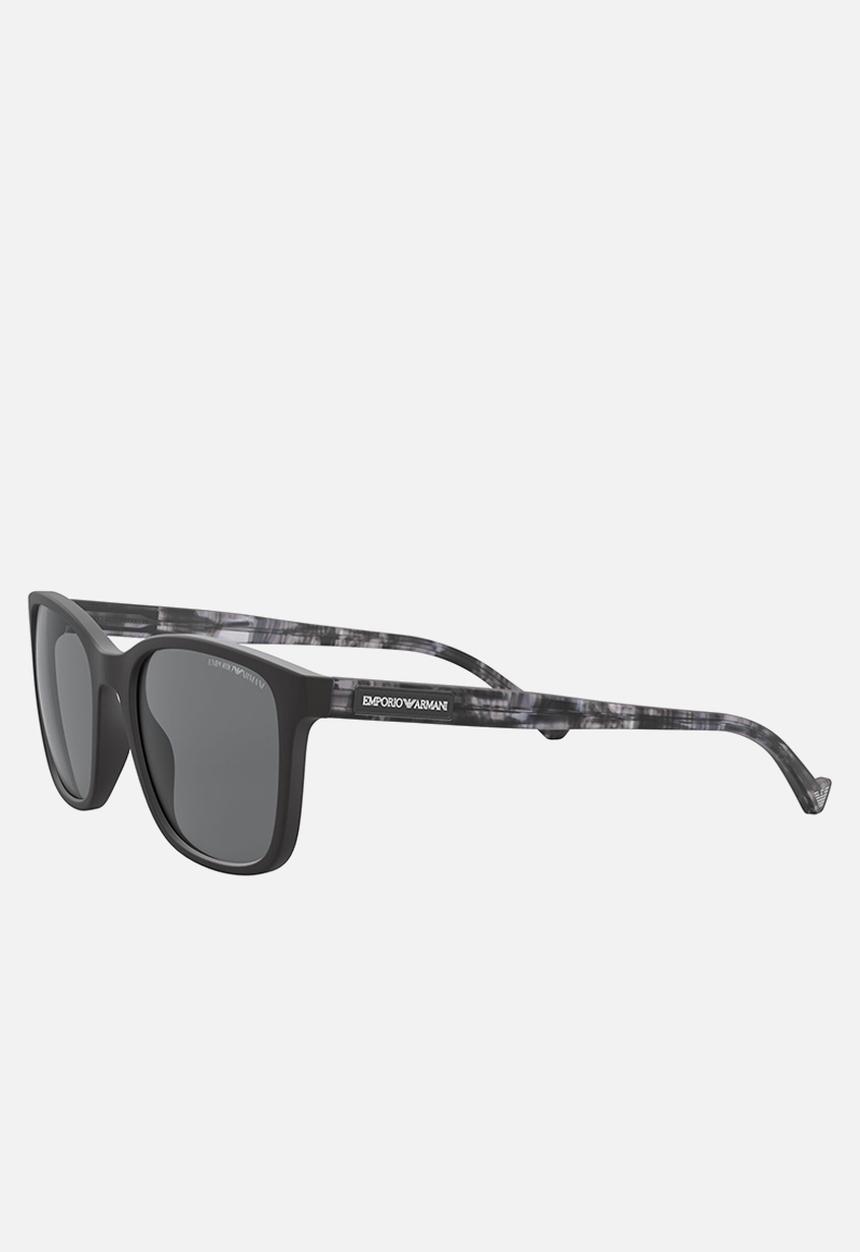 Emporio Armani - Sunglasses with tortoise shell detail 54mm - black