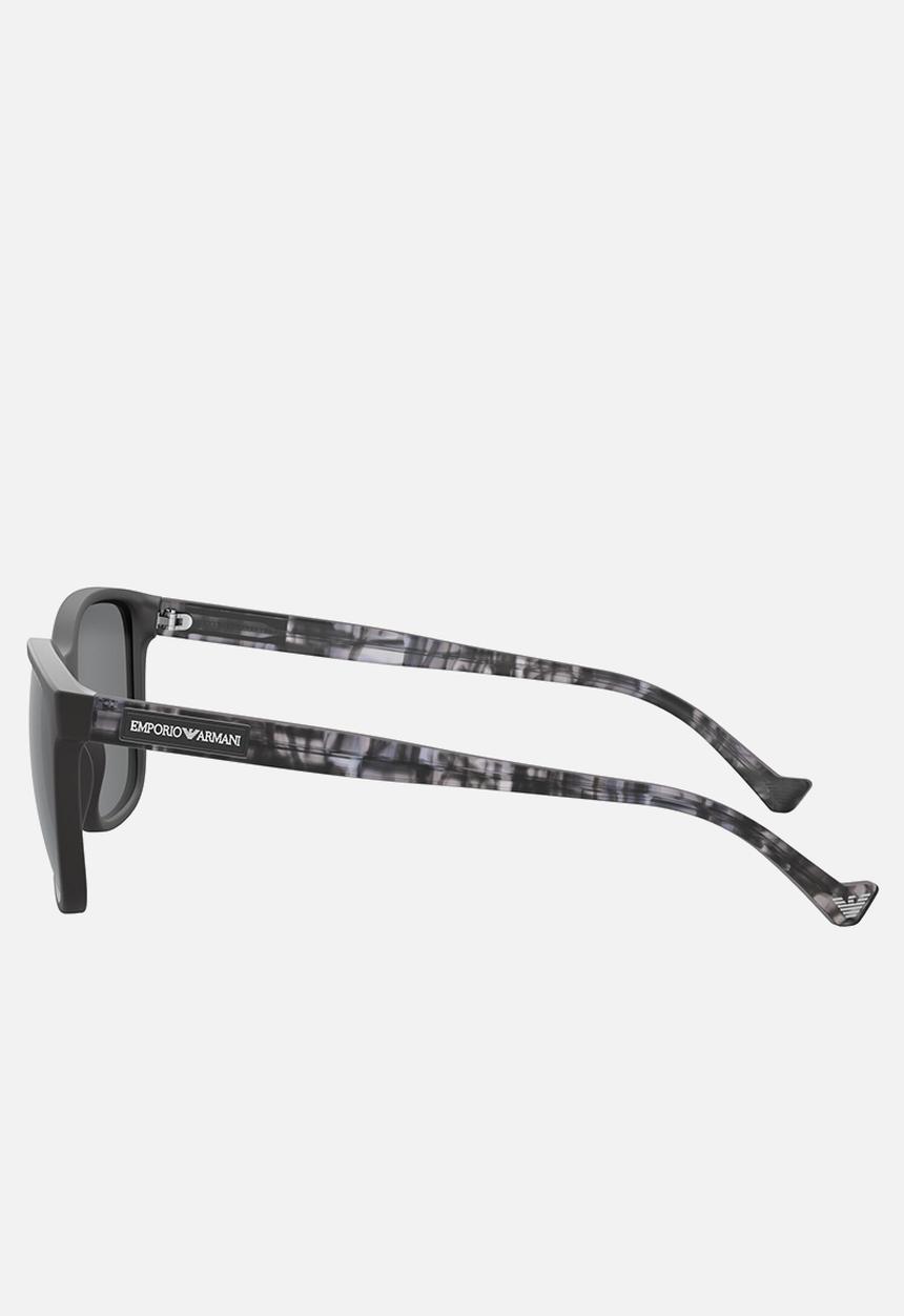 Emporio Armani - Sunglasses with tortoise shell detail 54mm - black