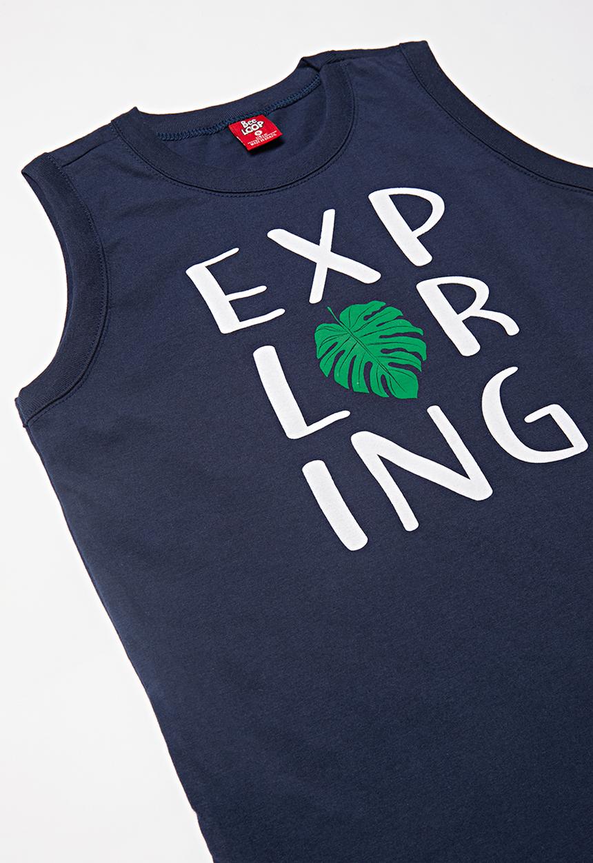 Bee Loop - Boys tank top & shorts set - green & black