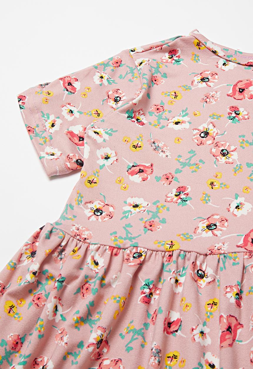 Pop Candy - Printed short sleeve dress - pink