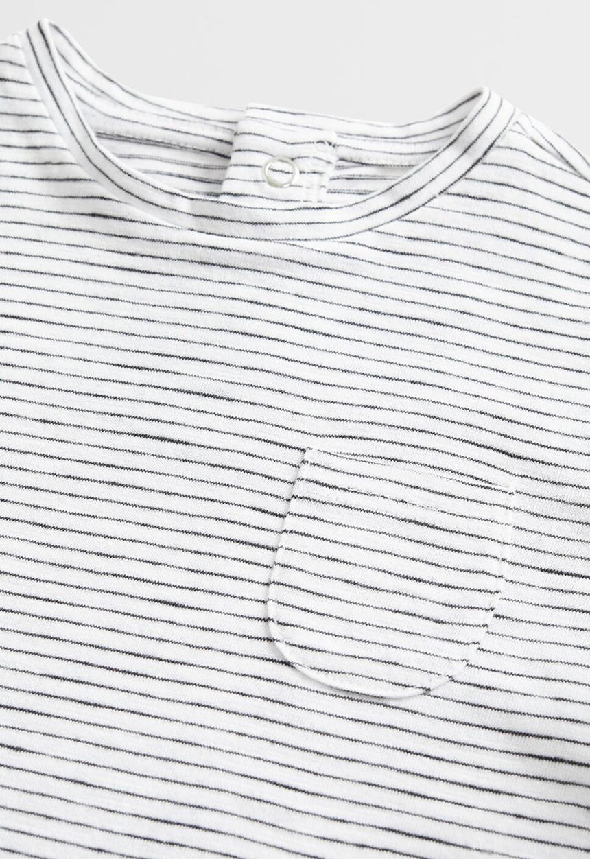 MANGO - T-shirt elia - black & white 