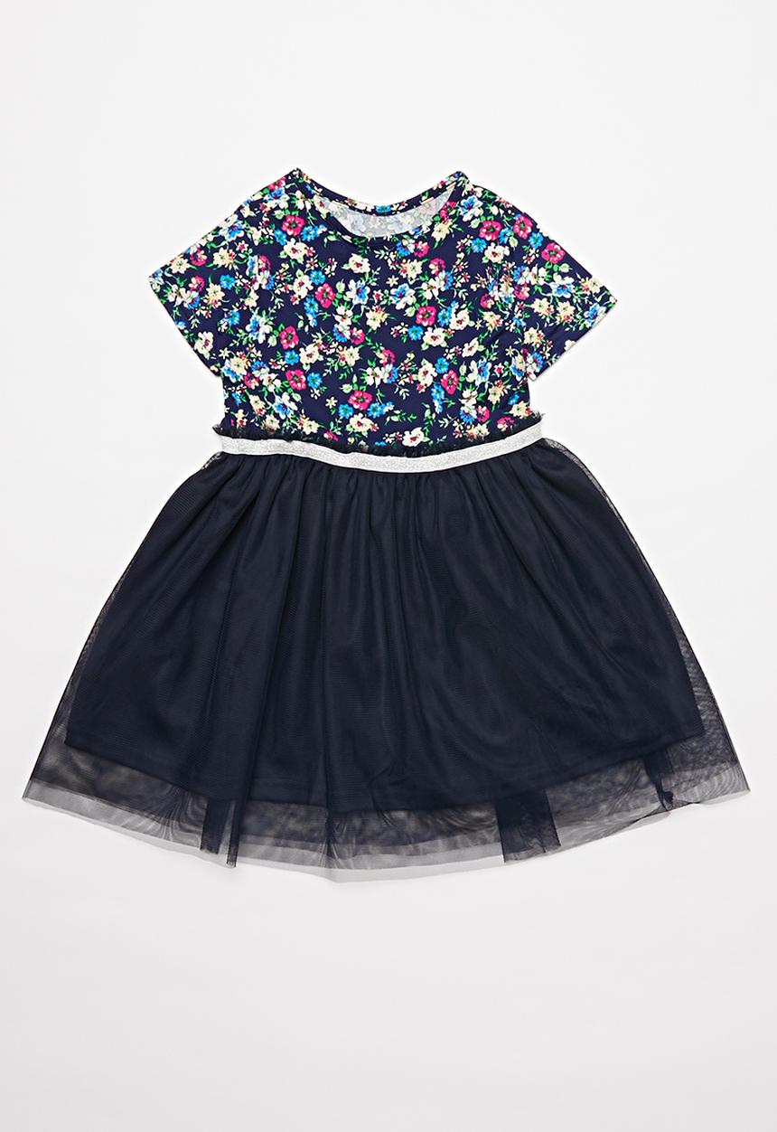 Pop Candy - Girls mesh dress - navy