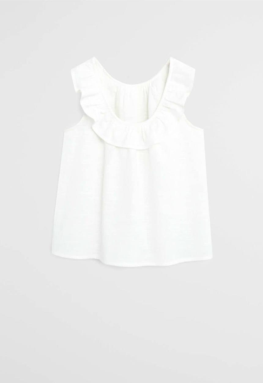 MANGO - Shirt geranio  - cream 