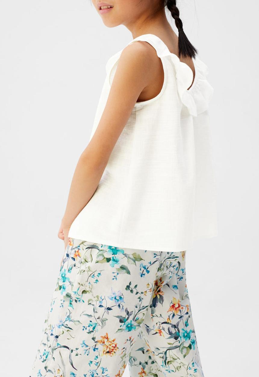 MANGO - Shirt geranio  - cream 