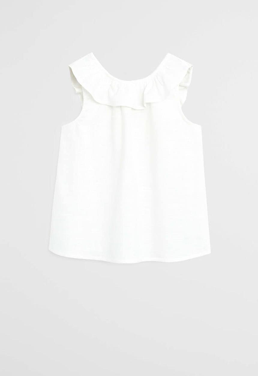 MANGO - Shirt geranio  - cream 