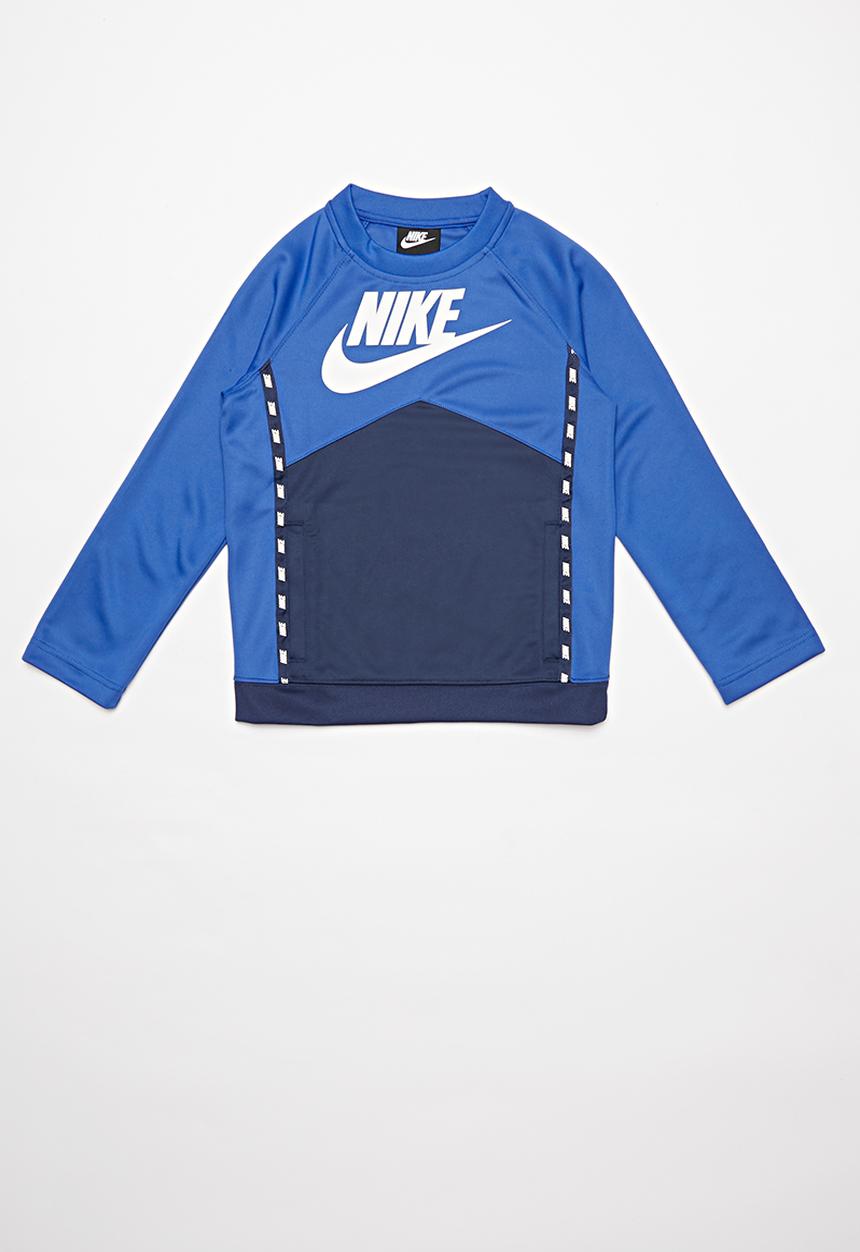 Nike - B nsw poly crew - blue & white 