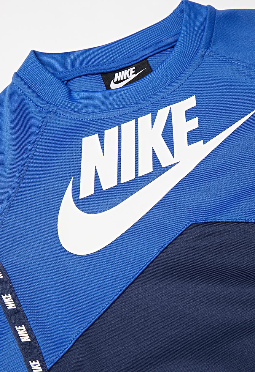 Nike - B nsw poly crew - blue & white 