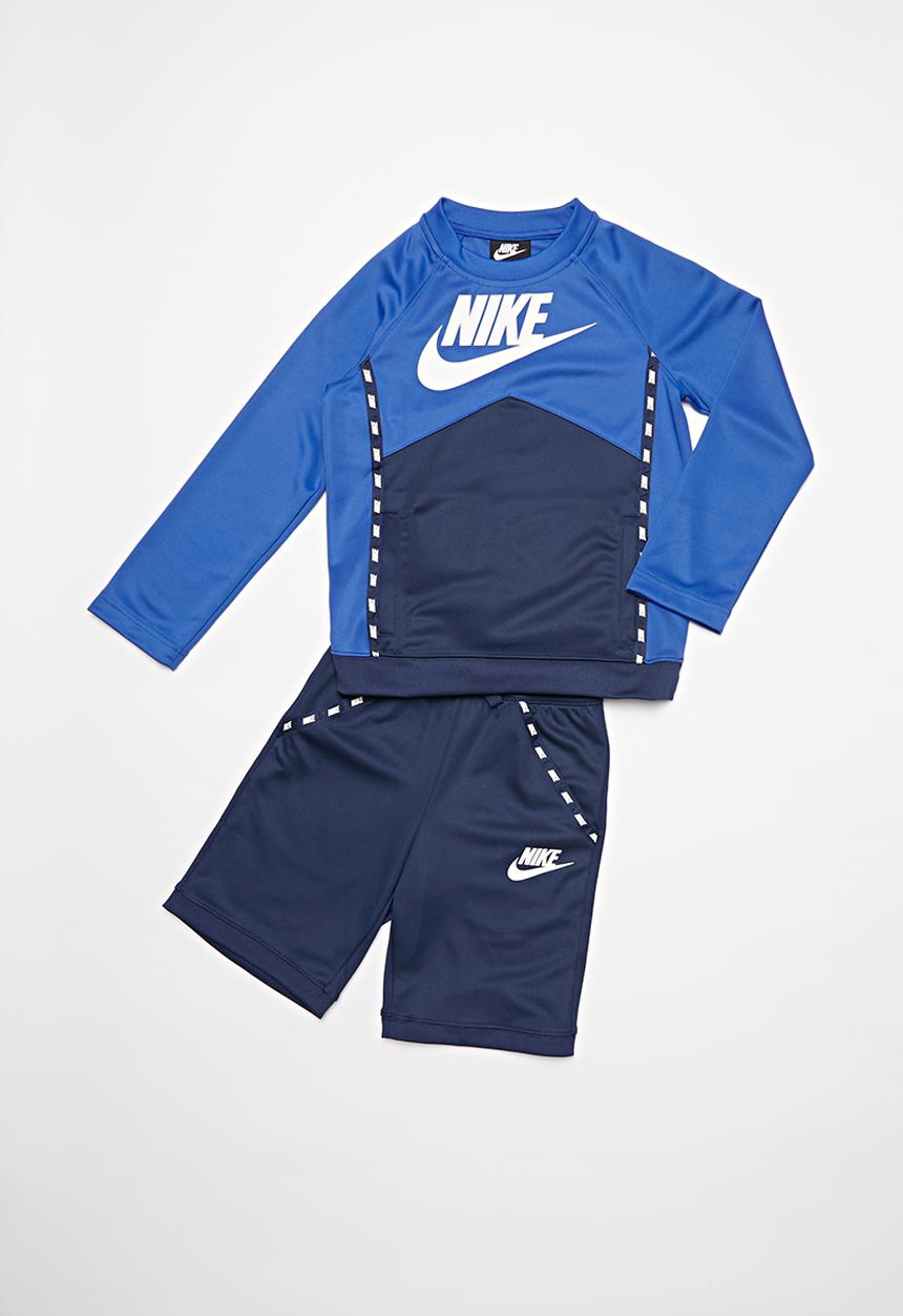 Nike - B nsw poly crew - blue & white 