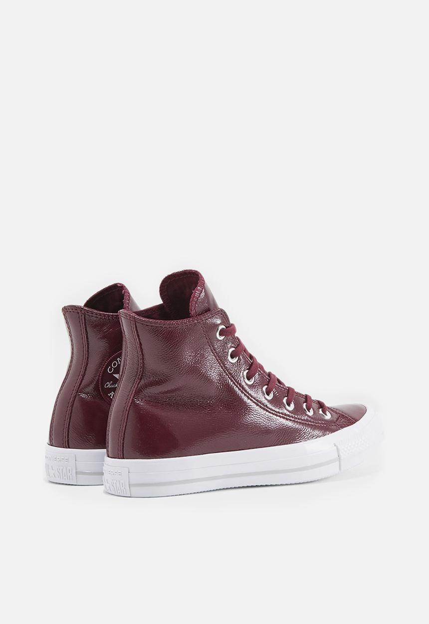 Converse - Chuck Taylor All Star Crinkled patent leather Hi - dark sangria