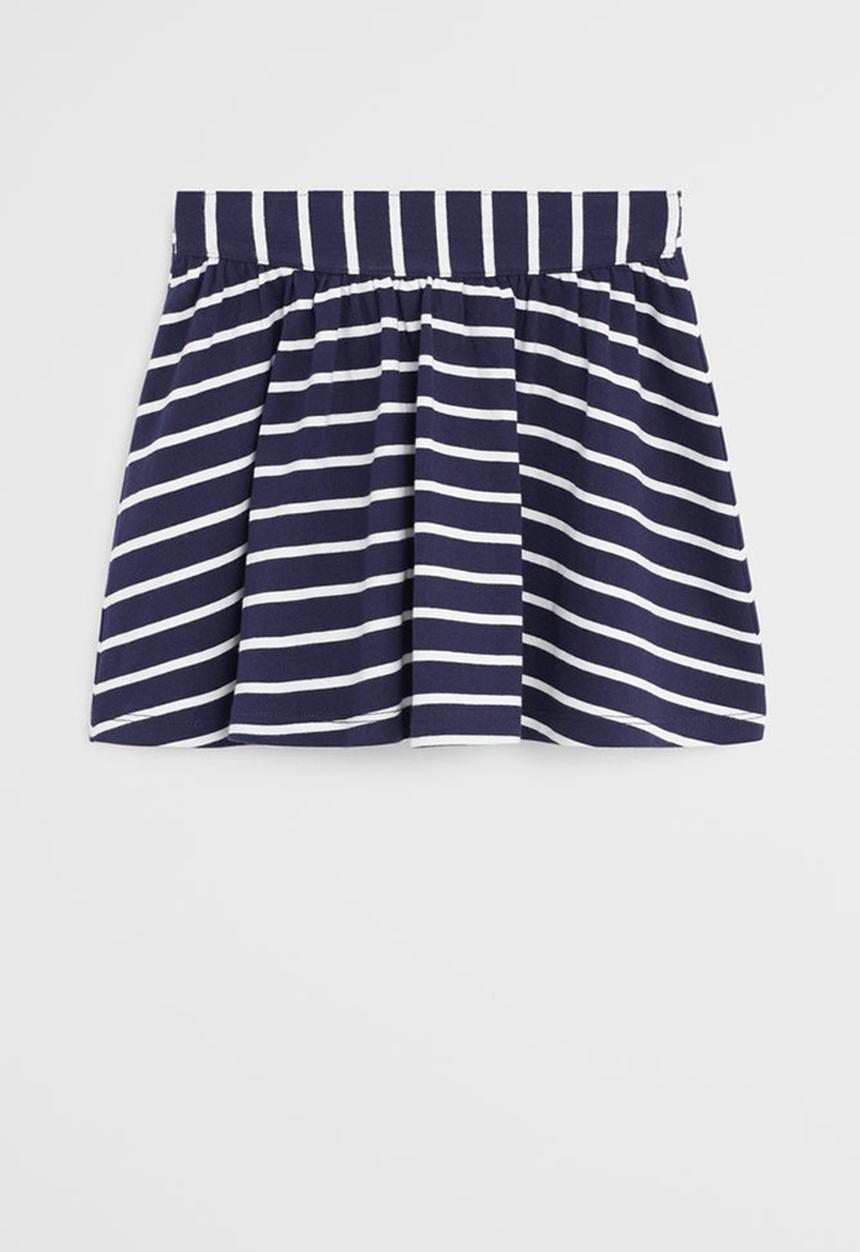 MANGO - Skirt skaty6 - navy & white 
