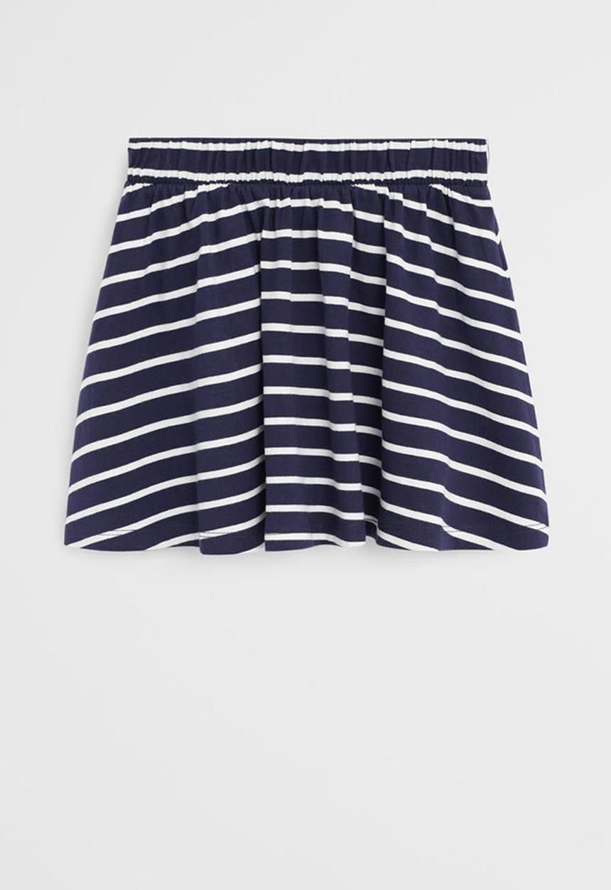 MANGO - Skirt skaty6 - navy & white 
