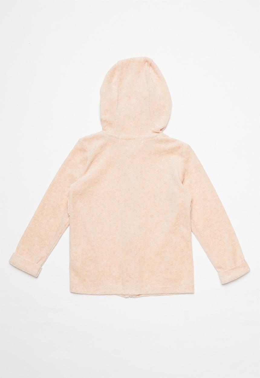 MINOTI - Kids velour zip thru - pink
