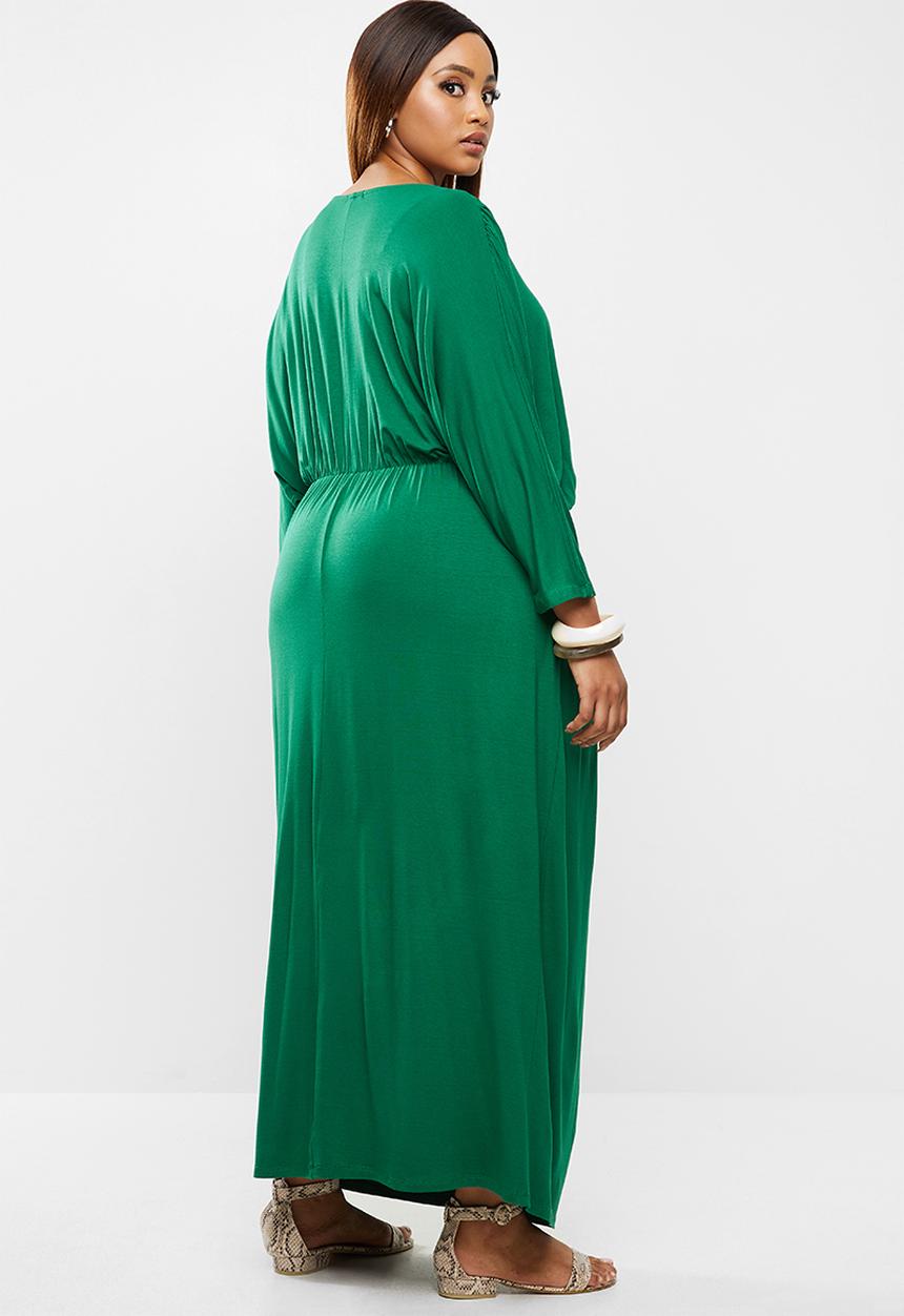 edit Plus - Grown on sleeve maxi dress - emerald
