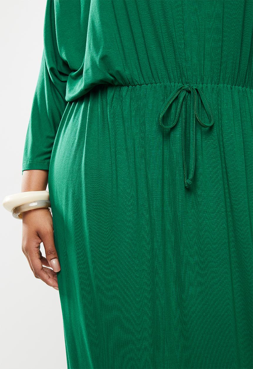 edit Plus - Grown on sleeve maxi dress - emerald