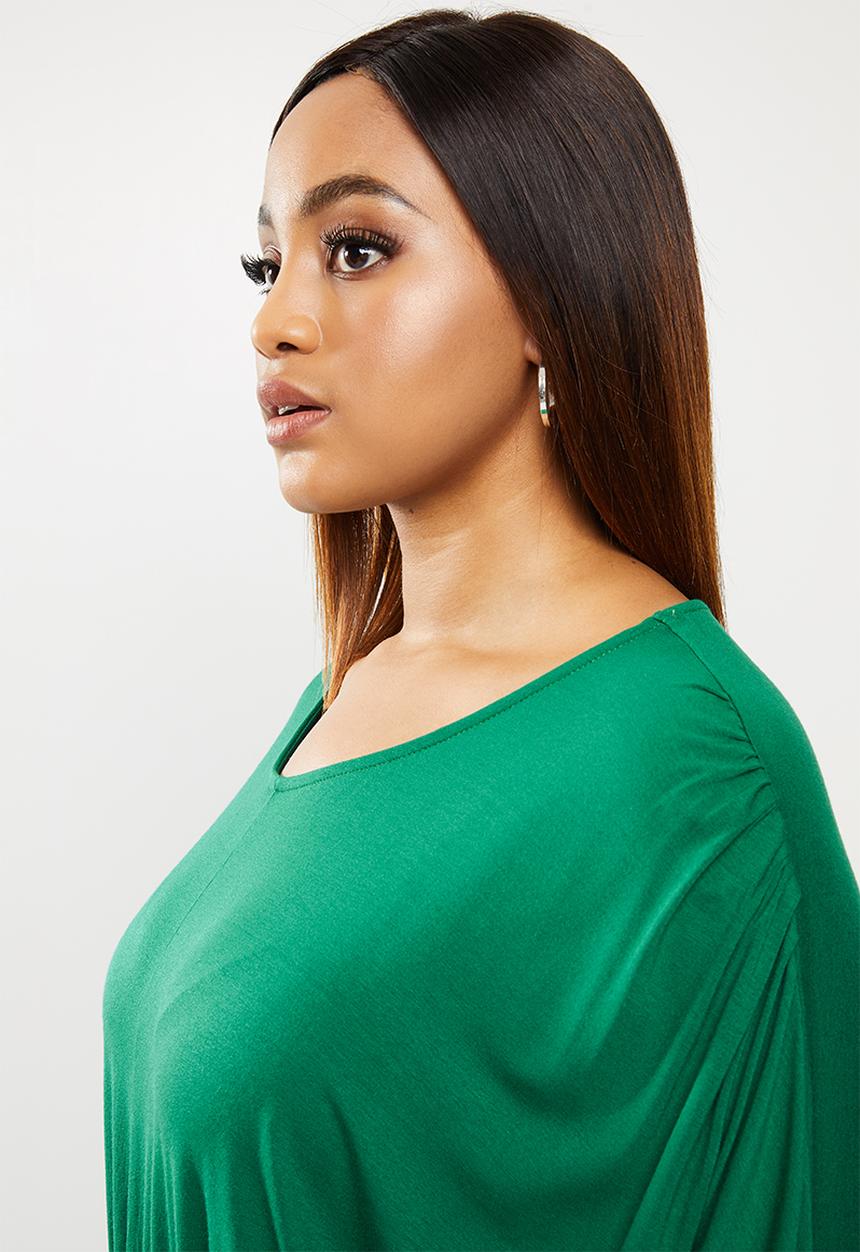edit Plus - Grown on sleeve maxi dress - emerald