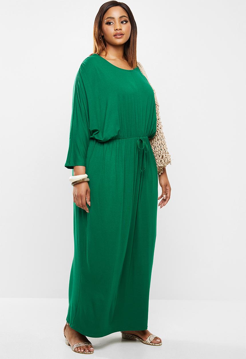 edit Plus - Grown on sleeve maxi dress - emerald